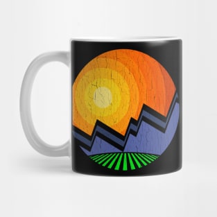 Vintage Mountain Sunrise (distressed look) Mug